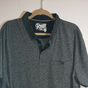 Mens Retrofit polo XXL grey .